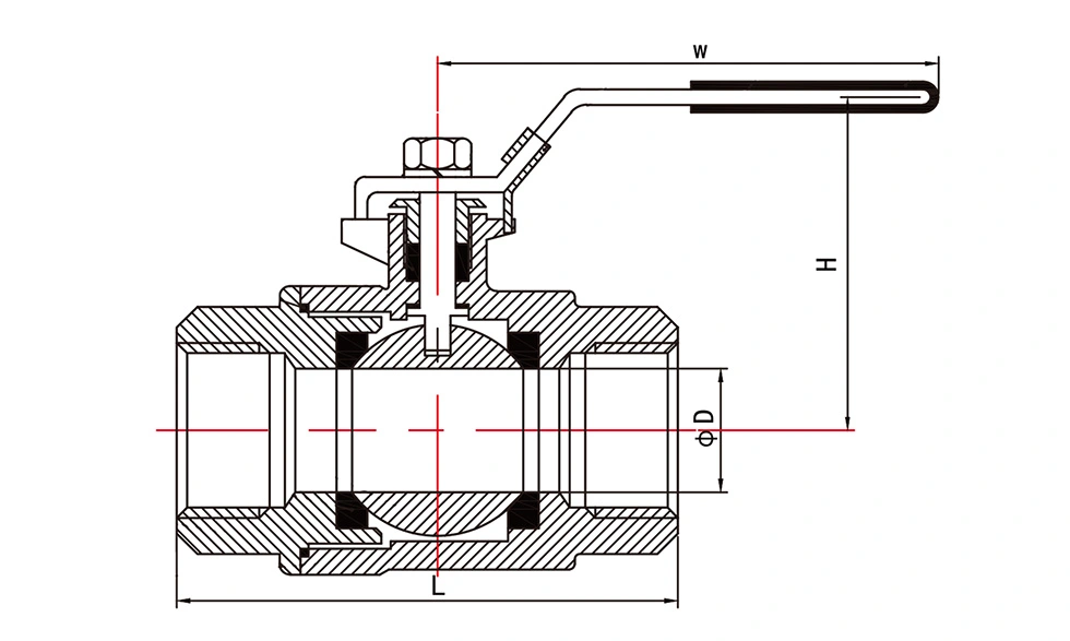 2PC Carbon Steel Ball Valve